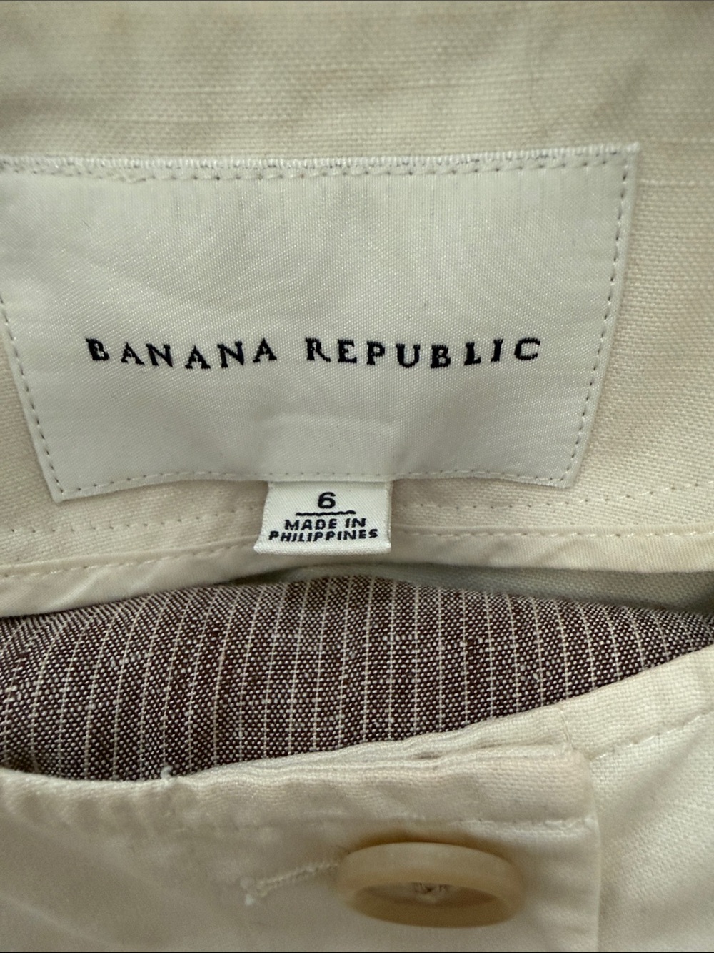 Women's Cream Button-Front Jacket - Picture 5 of 5